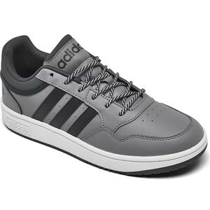 NEW Adidas Hoops 3.0 Basketball Low Top Boys 6 Gray Black Boys Size 6 #IF7748